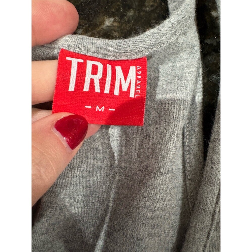 TRIM Apparel Tank Top Womens Size M Heather Gray Racerback Trail Athletic - Picture 7 of 8